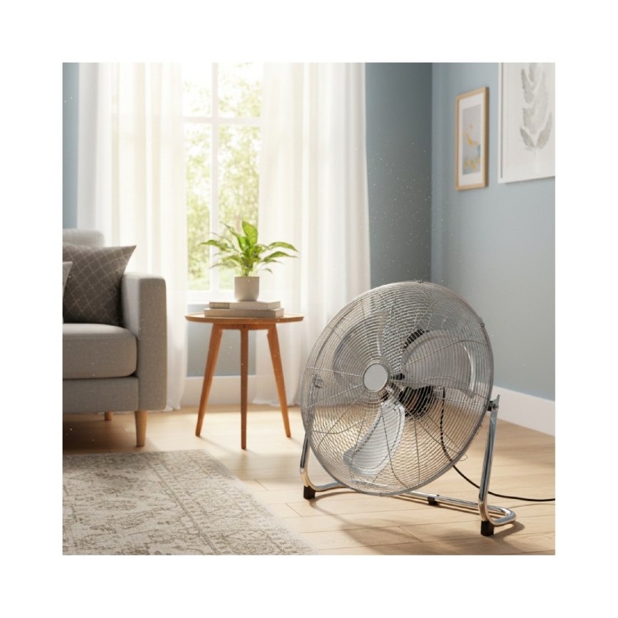 Podlahový ventilátor VIENTO 200W/230V lesklý chróm