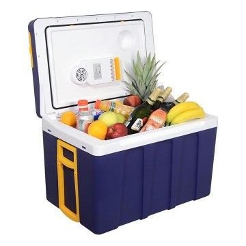 Pojazdný chladiaci box 60 W, 230/12 V, 50 l modrá/žltá