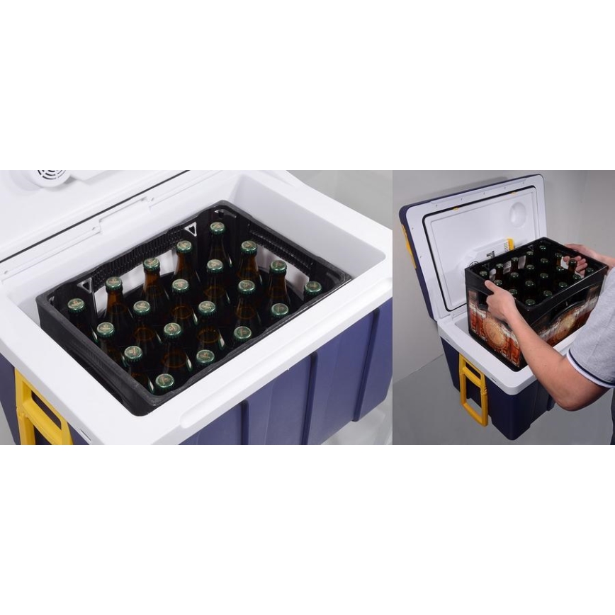 Pojazdný chladiaci box 60 W, 230/12 V, 50 l modrá/žltá