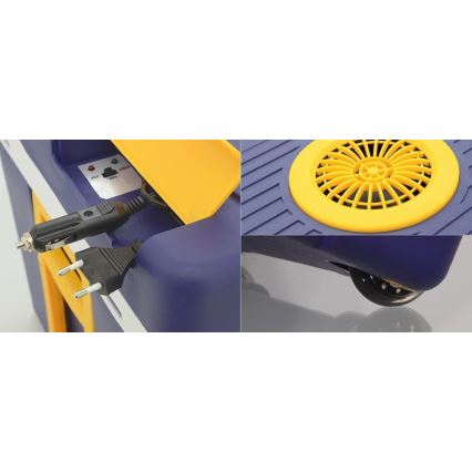 Pojazdný chladiaci box 60 W, 230/12 V, 50 l modrá/žltá