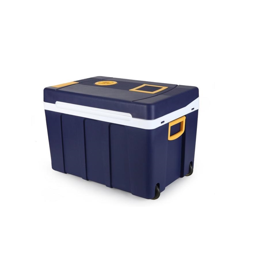 Pojazdný chladiaci box 60 W, 230/12 V, 50 l modrá/žltá