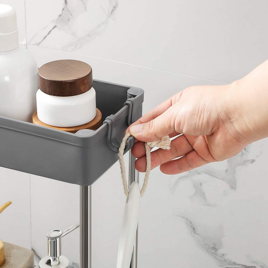 Pojazdný úložný vozík MARGE sivý