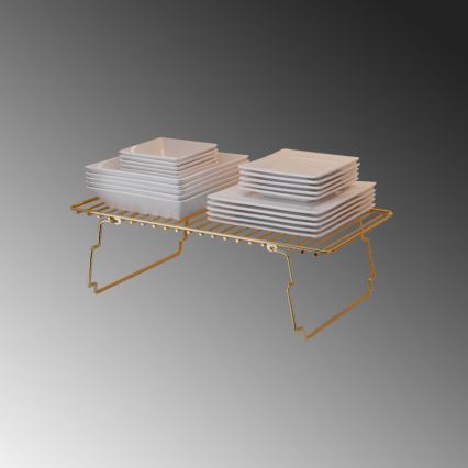 Policový organizér 42x19 cm zlatá