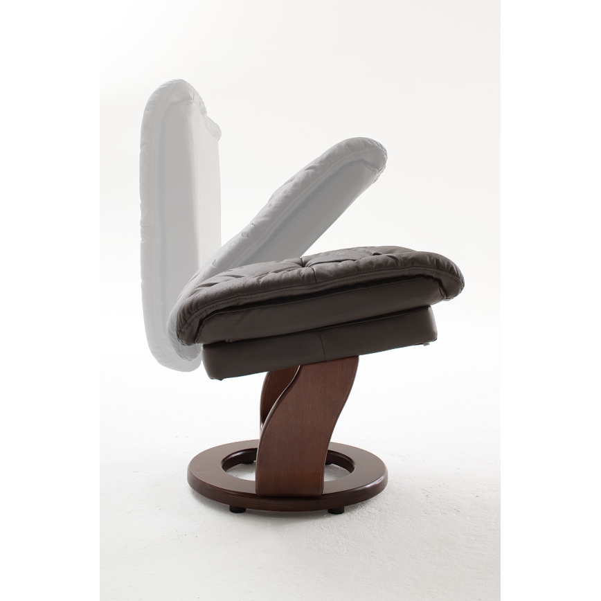 Polohovacie kreslo HABI hnedé/orech