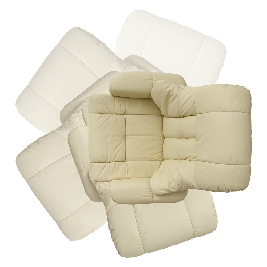 Polohovacie kreslo HABI krémové/prírodný dub