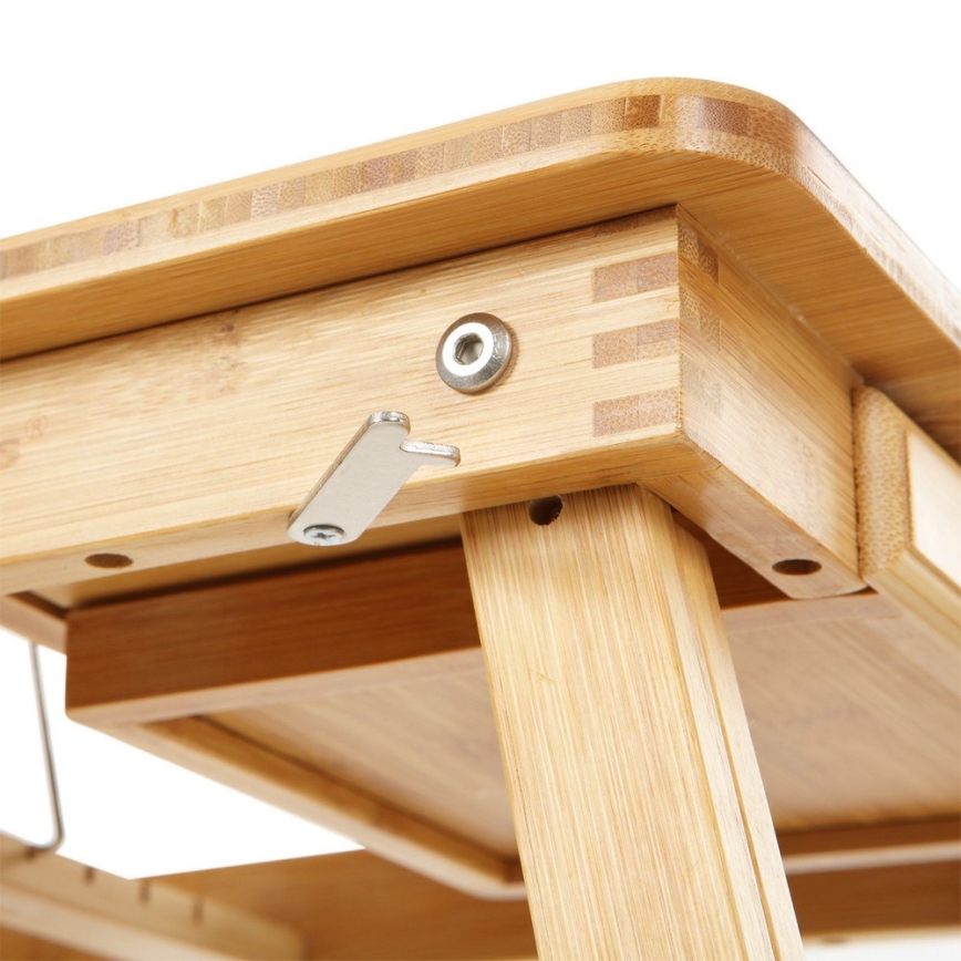 Polohovateľný stolík na počítač do postele LAT hnedý