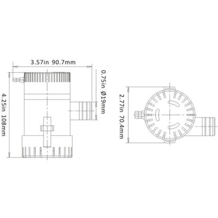Ponorné čerpadlo do lode 12 V, 47 l/min