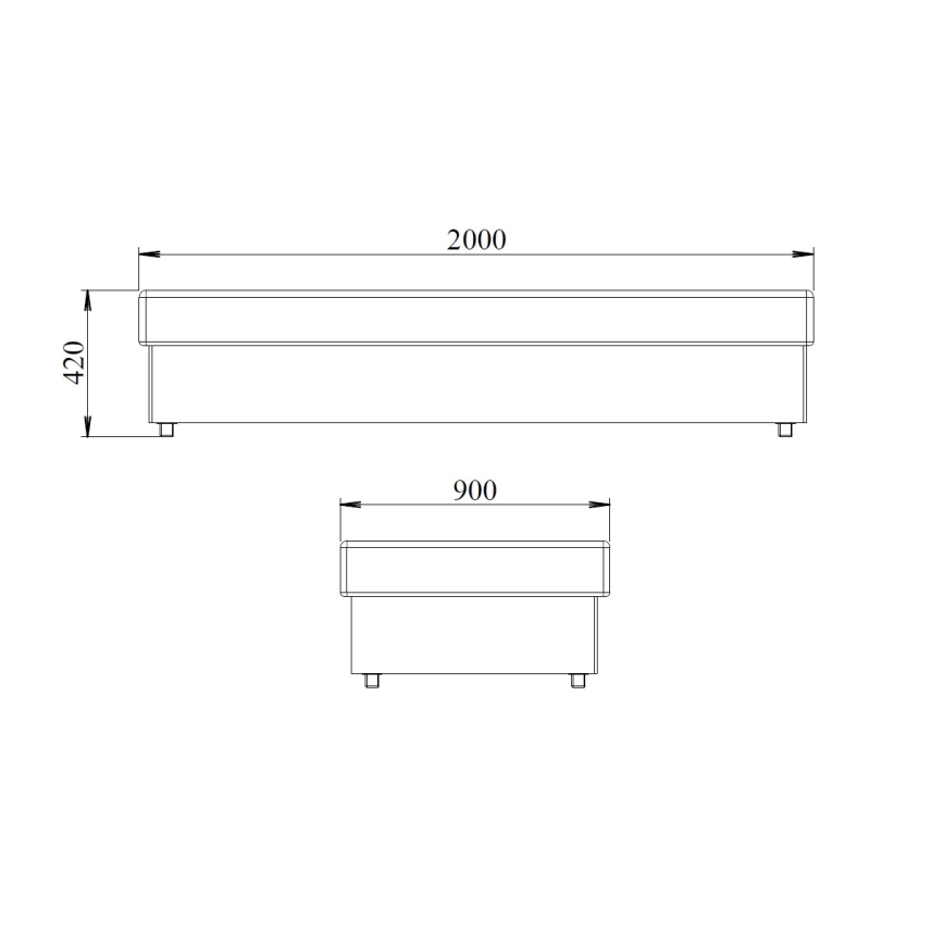 Posteľ s pružinovou matracou a úložným priestorom NOE 90x200 sivá/čierna