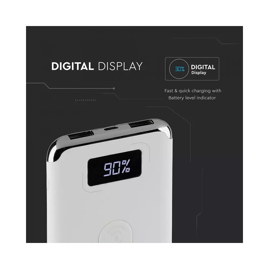 Power Bank 10 000 mAh/3,7V s bezdrôtovým nabíjaním