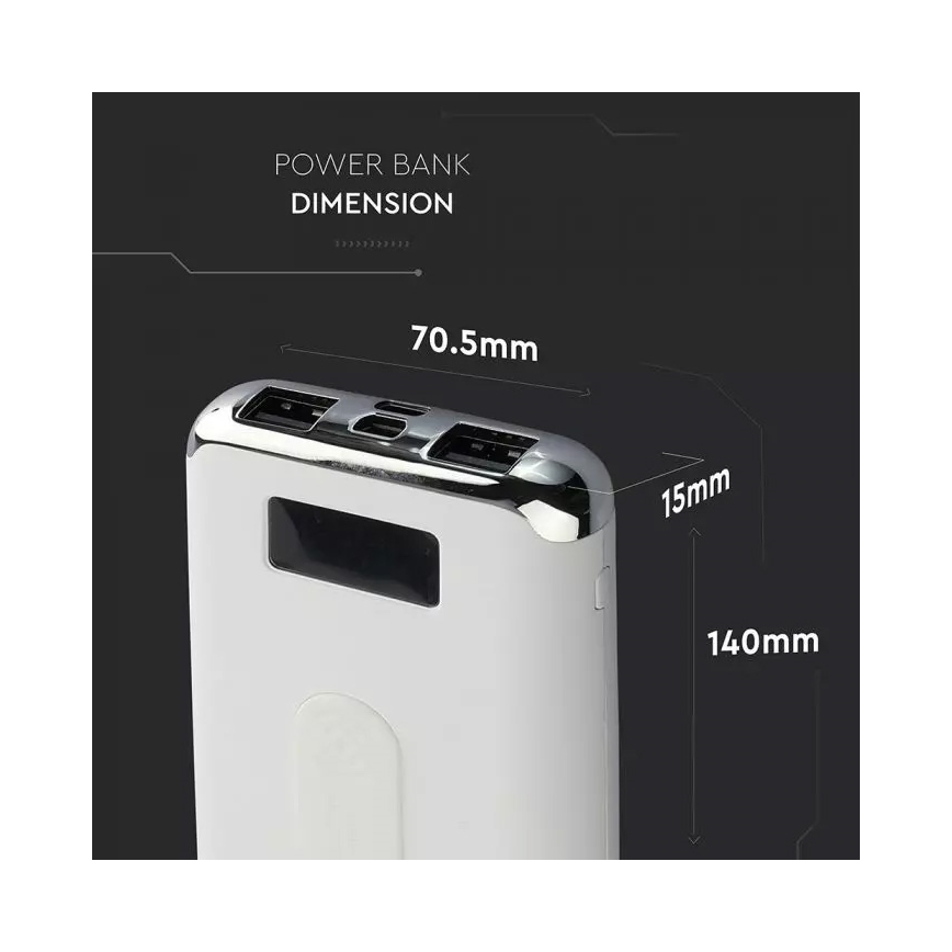 Power Bank 10 000 mAh/3,7V s bezdrôtovým nabíjaním