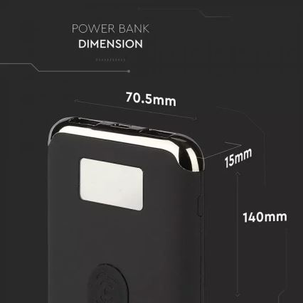 Power Bank 10 000 mAh/3,7V s bezdrôtovým nabíjaním