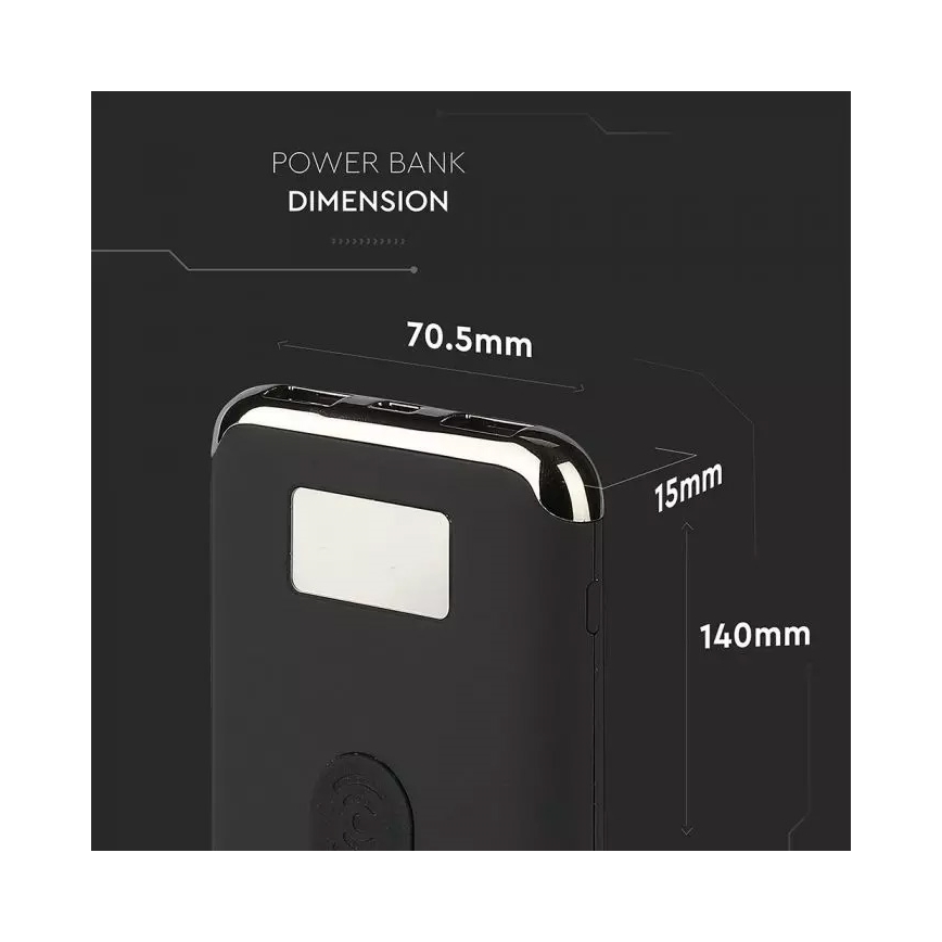 Power Bank 10 000 mAh/3,7V s bezdrôtovým nabíjaním