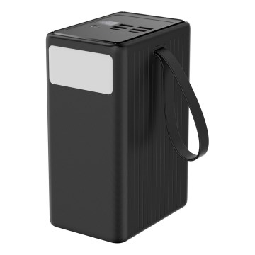 Power Bank 80000 mAh 20W Power Delivery 4xUSB-A + 2xUSB-C s LED svítilnou a USB-C kabelem 1m čierna