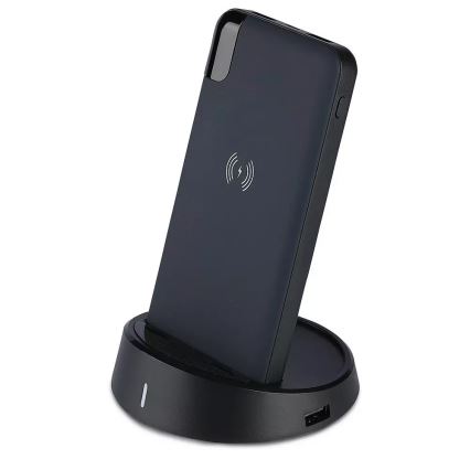 Power Bank 8000mAh/3,7V s bezdrôtovým nabíjaním modrá