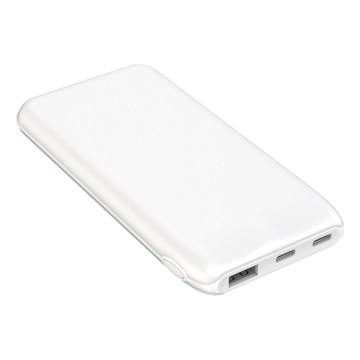 Powerbanka 10000 mAh 10W Power Delivery 2xUSB-C + 1xUSB-A biela