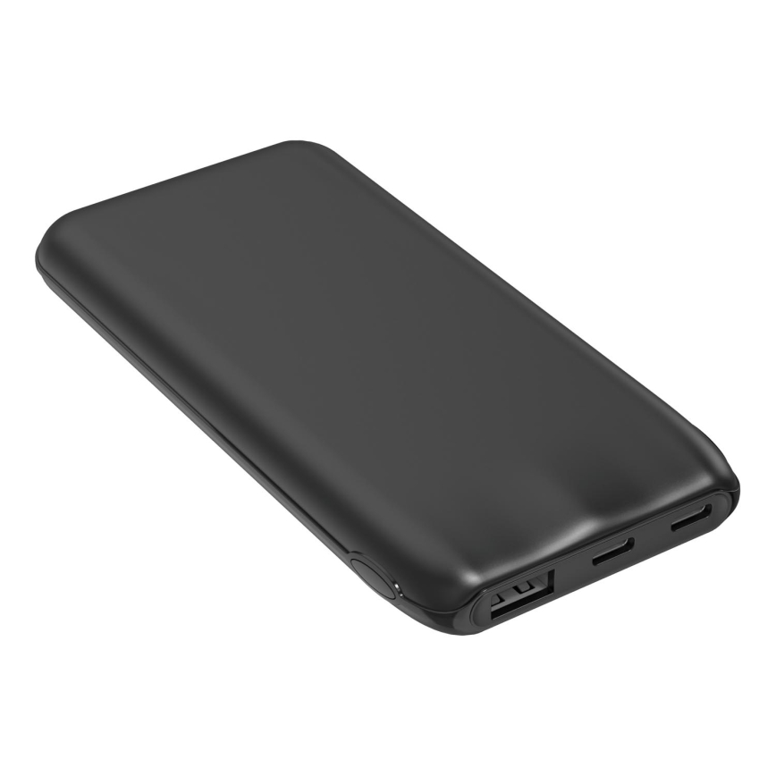 Powerbanka 10000 mAh 10W Power Delivery 2xUSB-C + 1xUSB-A čierna