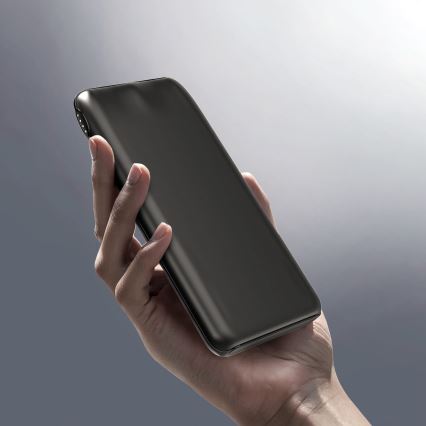 Powerbanka 10000 mAh 10W Power Delivery 2xUSB-C + 1xUSB-A čierna