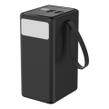 Powerbanka 70000 mAh, 20 W Power Delivery, 4× USB-A + 2× USB-C, s LED svietidlom a 1 m USB-C káblom, čierna