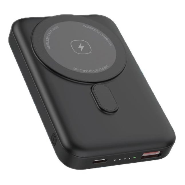 Powerbanka magnetická s bezdrôtovým nabíjaním MagSafe 10000 mAh 20W Power Delivery čierna