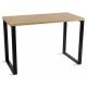 Pracovný stôl BLAT 140x60 cm čierna/hnedá
