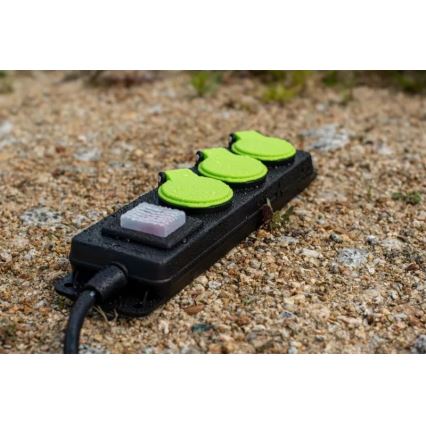 Predlžovací kábel s vypínačom, 3 zásuvky, 10 m, IP44