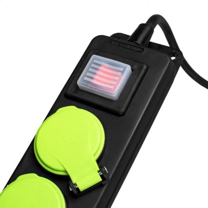 Predlžovací kábel s vypínačom, 3 zásuvky, 10 m, IP44