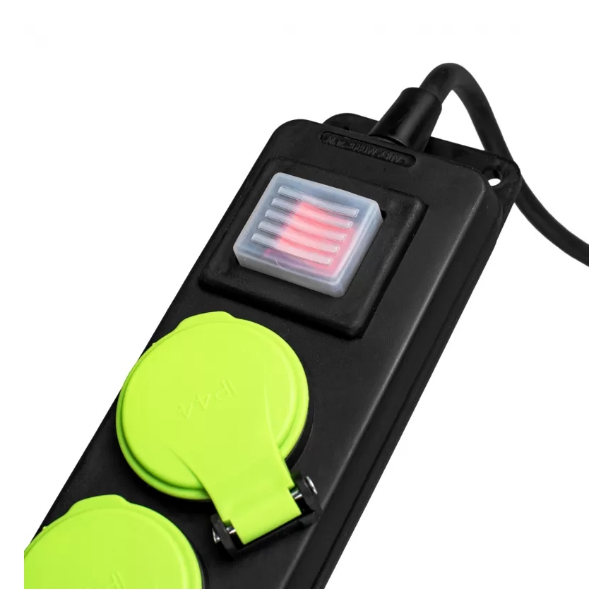 Predlžovací kábel s vypínačom, 3 zásuvky, 10 m, IP44