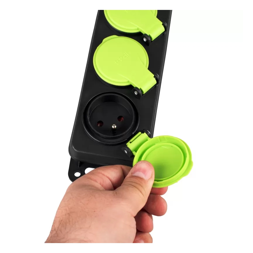 Predlžovací kábel s vypínačom, 3 zásuvky, 10 m, IP44