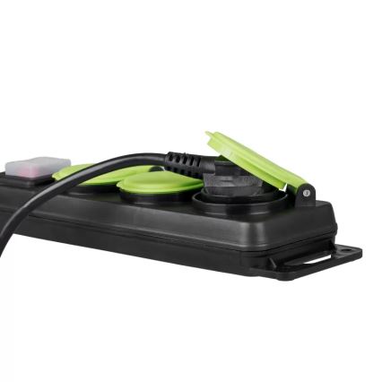 Predlžovací kábel s vypínačom, 3 zásuvky, 5 m, IP44