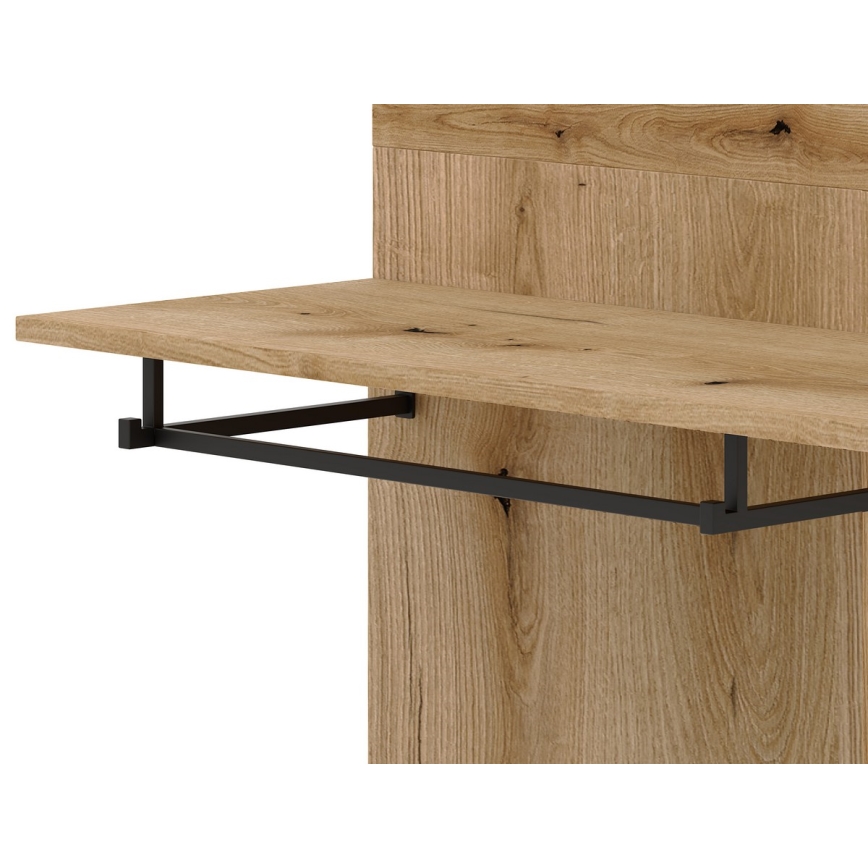 Predsieňová stena SVEN so zrkadlom, hnedá/biela