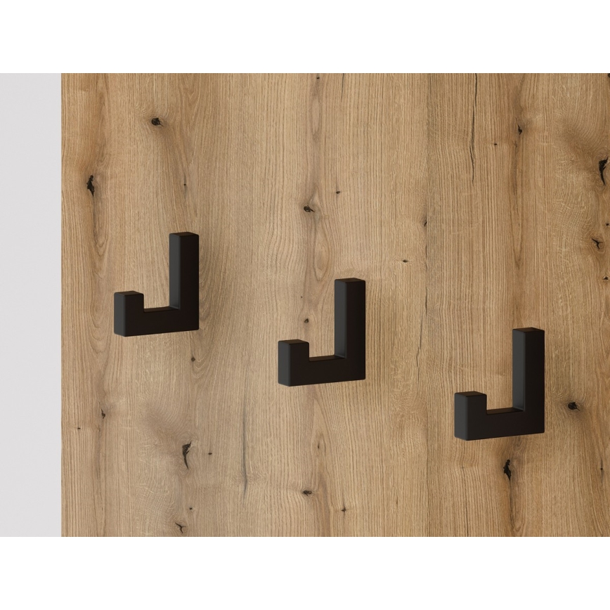 Predsieňová stena SVEN so zrkadlom, hnedá/biela