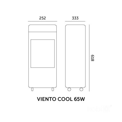 Prenosný chladič vzduchu VIENTO COOL 65W/230V biely + diaľkové ovládanie
