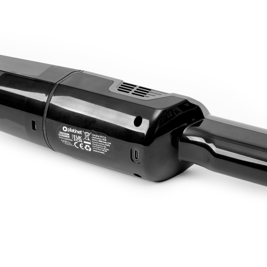 Prenosný nabíjací vysávač do auta 75W/2800 mAh čierna