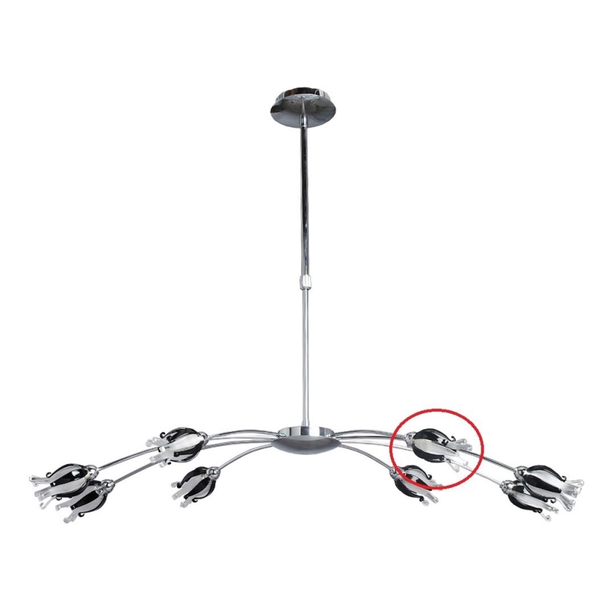 Prezent 14009 - Náhradné sklo k lustru BLACK JACK G9 lesklý chróm