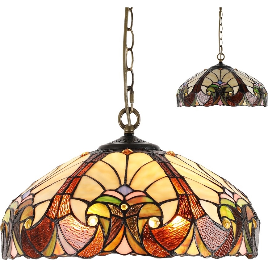 Prezent 1700 - Luster na reťazi TIFFANY XX 2xE27/60W/230V