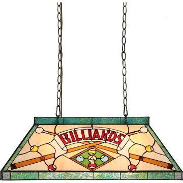 Prezent 1715 - Luster na reťazi TIFFANY BILLIARD 3xE27/60W/230V