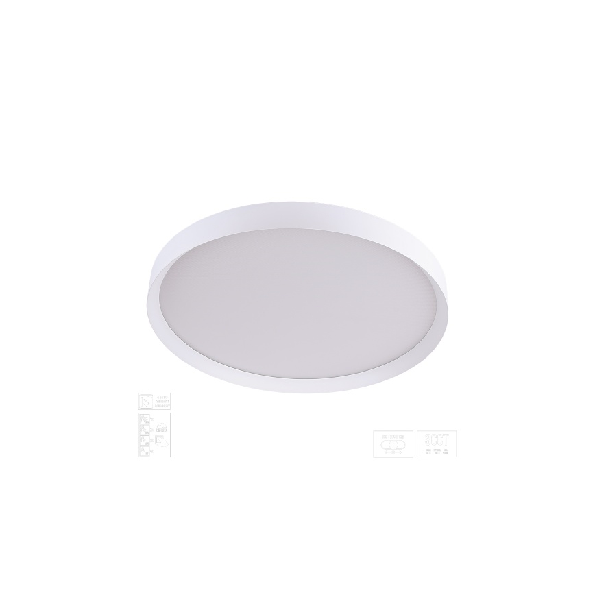 Prezent 17316 - LED stmievateľné stropné svietidlo MAYSA LED/72W/230V 3000/4000/6000K pr. 77 cm biela
