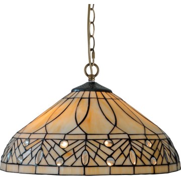 Prezent 241 - Luster na reťazi TIFFANY 2xE27/60W/230V