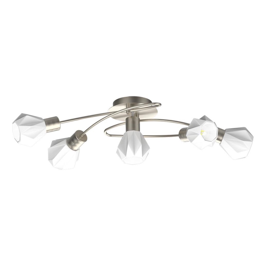 Prezent 27512 - Prisadený luster METIS 5xE14/40W/230V matný chróm