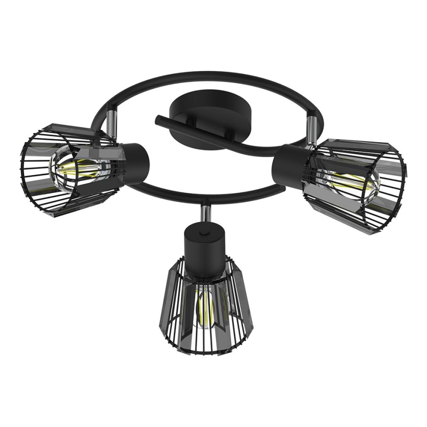Prezent 27518 - Bodové svietidlo PONTEO 3xE27/40W/230V čierna