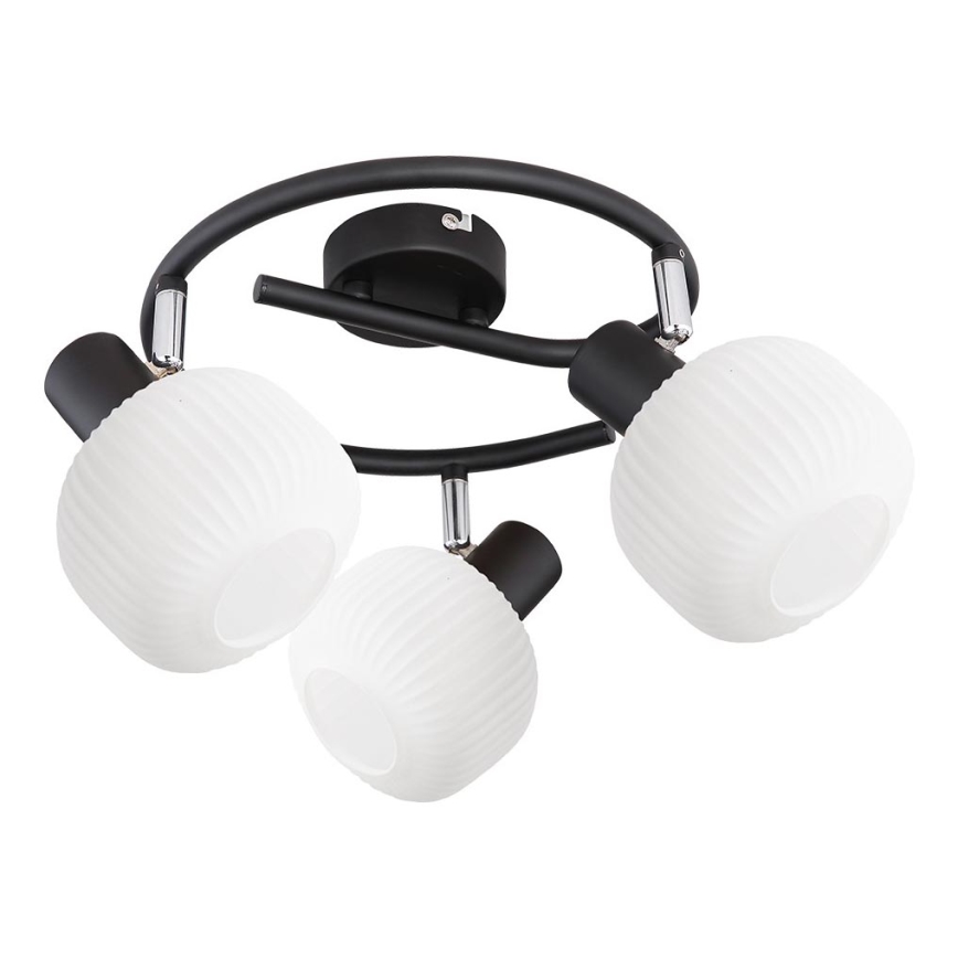 Prezent 27521 - Bodové svietidlo ARYA 3xE14/40W/230V čierna/biela