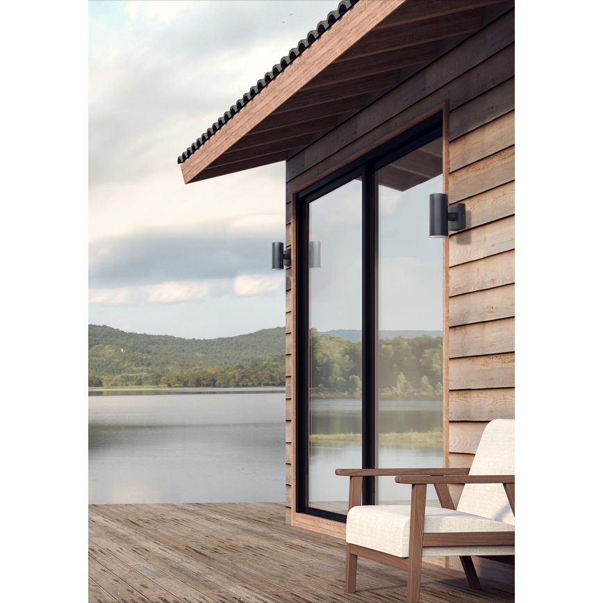 Prezent 39033 - Vonkajšie nástenné svietidlo RETO 2xGU10/35W/230V IP54