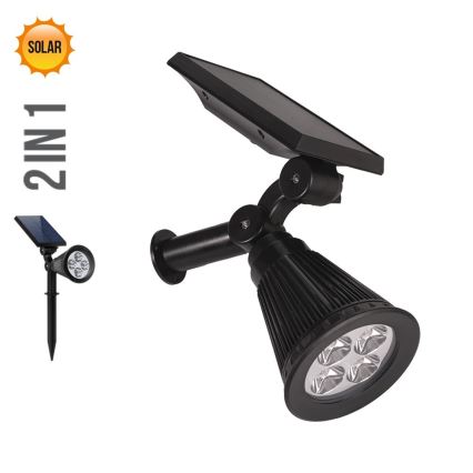 Prezent 65286 - LED Solárne svietidlo 2v1 LION LED/2W/3,7V IP44 2220 mAh