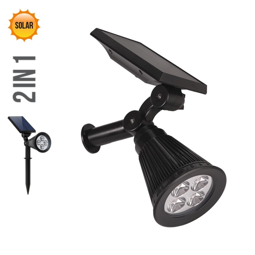 Prezent 65286 - LED Solárne svietidlo 2v1 LION LED/2W/3,7V IP44 2220 mAh