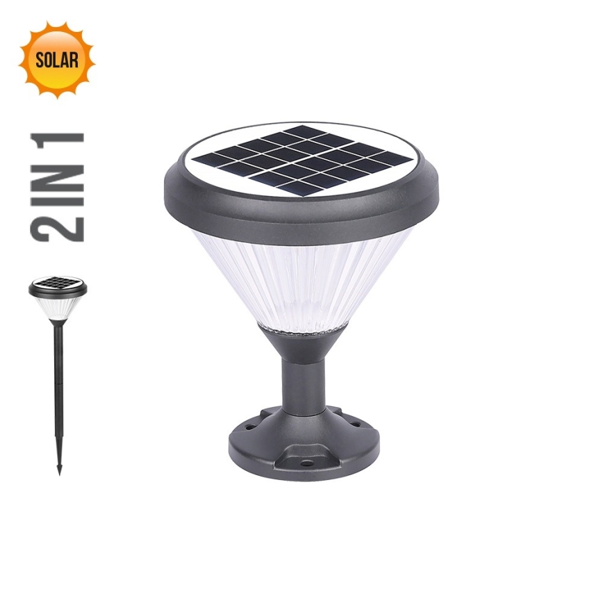 Prezent 65291 - LED Solárne svietidlo 2v1 AKRA LED/10W/3,2V IP65 2000 mAh
