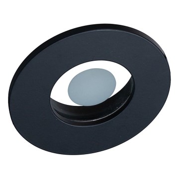 Prezent 71115 - Kúpeľňové podhľadové svietidlo FAY 1xGU10/50W/230V pr. 8,5 cm IP44 čierna