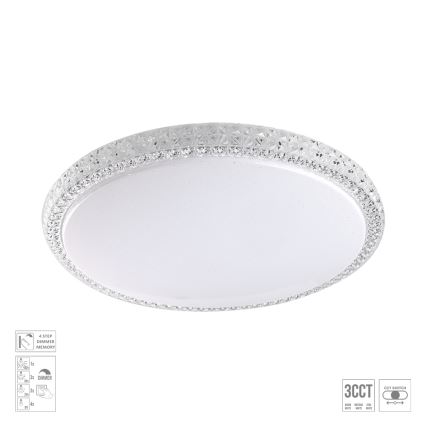 Prezent 71339 - LED zatemnljivo stropno svetilo AMBIA LED/30W/230V 3000/4000/6500K Ø 39,5 cm prozorno