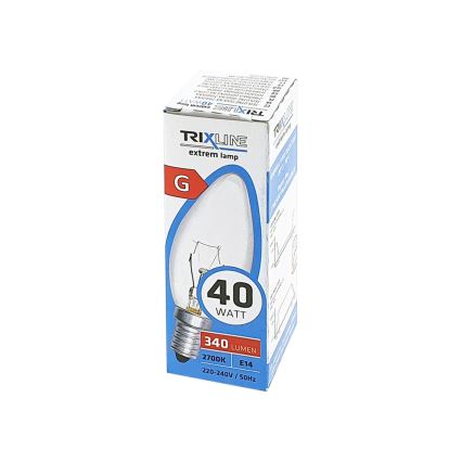 Priemyselná žiarovka C35 E14/40W/230V 2700K