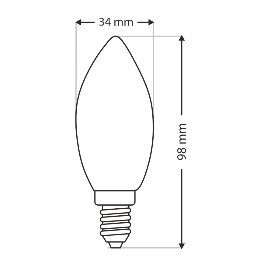 Priemyselná žiarovka C35 E14/40W/230V 2700K