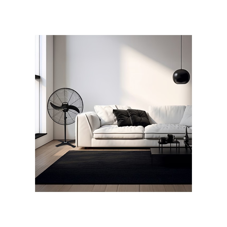 Priemyselný stojanový ventilátor 115W/230V 188 cm čierny